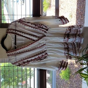 Free People Saffron Embroidered Tunic Dress